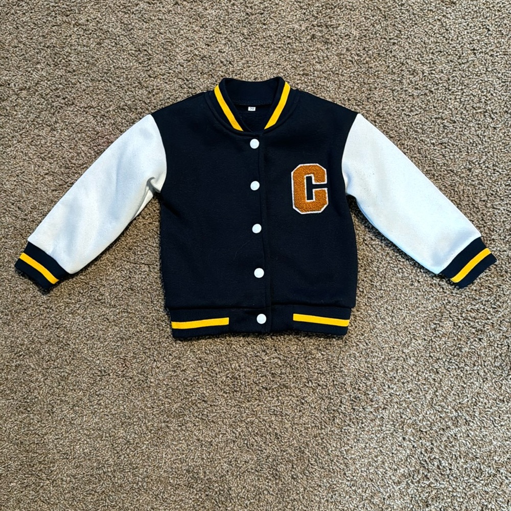 Size 90 (2T) Toddler Boy “C” Letterman Jacket